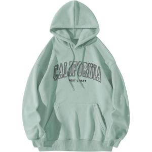 imageSOLY HUX Womens Cute Hoodies Graphic Preppy Sweatshirts for Teen Girls Long Sleeve Pullovers Fall Outfits with PocketsMint Green Letter