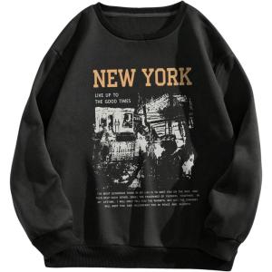imageSOLY HUX Womens Sweatshirt Letter Print Graphic Drop Shoulder Long Sleeve Pullover TopsBlack Letter