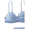 imageSOLY HUX Bathing Suit for Women 3 Piece Swimsuit Twist Front Push Up Bikini Sets with Cover Up Beach SkirtPure Blue