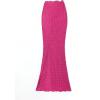 imageSOLY HUX Swim Cover Ups for Women Ruched Split Hem Cover Up Skirt Beach Bikini SwimwearSolid Hotpink