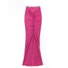 imageSOLY HUX Swim Cover Ups for Women Ruched Split Hem Cover Up Skirt Beach Bikini SwimwearSolid Hotpink