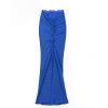 imageSOLY HUX Swim Cover Ups for Women Ruched Split Hem Cover Up Skirt Beach Bikini SwimwearSolid Royal Blue
