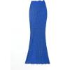 imageSOLY HUX Swim Cover Ups for Women Ruched Split Hem Cover Up Skirt Beach Bikini SwimwearSolid Royal Blue