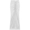 imageSOLY HUX Swim Cover Ups for Women Ruched Split Hem Cover Up Skirt Beach Bikini SwimwearSolid White