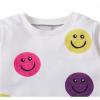 imageSOLY HUX Toddler Girls 2 Piece Outfit Smile Graphic Crew Neck Sweatshirt and Metallic Pleated Mini Skirt SetWhite and Pink