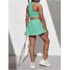 imageSOLY HUX Toddler Girls 2 Piece Workout Outfits Crop Tank Tops and Skort Skirt SetPlain Mint Green