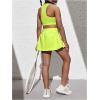imageSOLY HUX Toddler Girls 2 Piece Workout Outfits Crop Tank Tops and Skort Skirt SetPlain Mustard Yellow