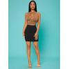 imageSOLY HUX Womens Basic High Waisted Elastic Solid Pencil Sexy Bodycon Mini SkirtBlack