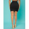 imageSOLY HUX Womens Basic High Waisted Elastic Solid Pencil Sexy Bodycon Mini SkirtBlack