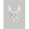 imageSOLY HUX Womens Floral Lace Skirt Set 2 Piece Sleeveless Top and Bodycon Fishtail Skirts Summer Coquette OutfitsBlack and White