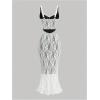 imageSOLY HUX Womens Floral Lace Skirt Set 2 Piece Sleeveless Top and Bodycon Fishtail Skirts Summer Coquette OutfitsBlack and White