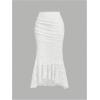 imageSOLY HUX Womens Floral Lace Skirt Set 2 Piece Sleeveless Top and Bodycon Fishtail Skirts Summer Coquette OutfitsSolid White