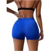 imageSOLY HUX Womens Fringe Trim Wrap High Waist Skort Rhinestone Asymmetrical Hem Skirt ShortsSolid Royal Blue