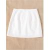 imageSOLY HUX Womens High Waisted Mini Skirts Side Slit Bodycon Summer Going Out SkirtSolid White