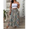 imageSOLY HUX Womens Plus Size Boho Paisley Print Maxi Skirt Shirred High Waisted Ruffle Beach Vacation Flowy SkirtsMulticolor