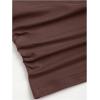 imageSOLY HUX Womens Skirt Outfits Halter Crop Top and Side Slit Bodycon Skirts 2 Piece Cocktail Party ClothesPure Brown