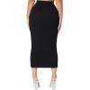 imageSOLY HUX Womens Solid Elastic High Waisted Bodycon Pencil Long SkirtSolid Black