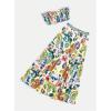 imageSOLY HUX Womens Summer 2 Piece Beach Outfits Floral Print Tube Top and Ruffle Hem Maxi Skirt SetMulticoloured Printed