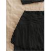 imageSOLY HUX Womens Summer 2 Piece Set Halter Neck Crop Top and Flowy Mini Skirts Beach Vacation OutfitsPlain Black