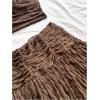 imageSOLY HUX Womens Summer 2 Piece Set Halter Neck Crop Top and Flowy Mini Skirts Beach Vacation OutfitsPlain Brown