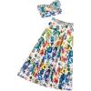 imageSOLY HUX Womens Summer 2 Piece Beach Outfits Floral Print Tube Top and Ruffle Hem Maxi Skirt SetMulticoloured Printed