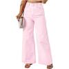 imageSOLY HUX Womens Wide Leg High Waisted Loose Jeans Dressy Casual Denim PantsSolid Pink