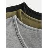 imageSOLY HUX 3 Pack Girls Long Sleeve Shirts V Neck Basic TShirts Ruched Tops Spring Fall Layering Tees 812 YearsBlack Army Green Grey