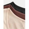 imageSOLY HUX 3 Pack Girls Long Sleeve Shirts V Neck Basic TShirts Ruched Tops Spring Fall Layering Tees 812 YearsBlack Brown Pink