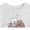 imageSOLY HUX Girls Cartoon Graphic Tees Short Sleeve Cat Print Cute T Shirt Summer TopsWhite Cartoon