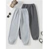 imageSOLY HUX Girls Elastic Waist Sweatpants Casual Thermal Lined Jogger Pants with Pockets 2 Piece SetGrey Multi