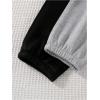 imageSOLY HUX Girls Elastic Waist Sweatpants Casual Thermal Lined Jogger Pants with Pockets 2 Piece SetGrey and Black