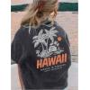 imageSOLY HUX Girls Graphic Tees Short Sleeve Hawaiian T Shirt Summer Casual Vacation TopsDark Grey Letter