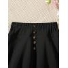 imageSOLY HUX Girls High Waisted Midi Skirts Button A Line Flowy Flared Elegant SkirtPure Black