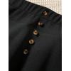 imageSOLY HUX Girls High Waisted Midi Skirts Button A Line Flowy Flared Elegant SkirtPure Black