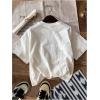 imageSOLY HUX Girls Letter Graphic Tees Short Sleeve Drop Shoulder Summer T Shirt TopsWhite Letter