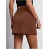imageSOLY HUX Skirts for Women Split Bodycon Mini Skirt High Waisted Casual SkirtSolid Mocha Brown
