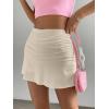 imageSOLY HUX Tennis Skirts for Women Ruffle Hem Skirt Athletic Golf Skorts Skirt with Shorts A Line Daily Workout SkirtsPure Khaki