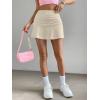 imageSOLY HUX Tennis Skirts for Women Ruffle Hem Skirt Athletic Golf Skorts Skirt with Shorts A Line Daily Workout SkirtsPure Khaki