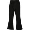 imageSOLY HUX Toddler Girls Checkered Flare Leggings High Waisted Bell Bottom Pants Workout Athletic TrousersPure Black