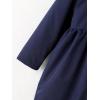 imageSOLY HUX Toddler Girls Double Breasted Long Sleeve Trench Coat Teddy Lined Outerwear Winter Pea CoatsDark Blue