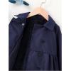 imageSOLY HUX Toddler Girls Double Breasted Long Sleeve Trench Coat Teddy Lined Outerwear Winter Pea CoatsDark Blue