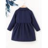 imageSOLY HUX Toddler Girls Double Breasted Long Sleeve Trench Coat Teddy Lined Outerwear Winter Pea CoatsDark Blue