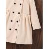 imageSOLY HUX Toddler Girls Double Breasted Long Sleeve Trench Coat Teddy Lined Outerwear Winter Pea CoatsSolid Beige