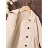 imageSOLY HUX Toddler Girls Double Breasted Long Sleeve Trench Coat Teddy Lined Outerwear Winter Pea CoatsSolid Beige