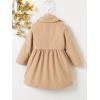 imageSOLY HUX Toddler Girls Double Breasted Long Sleeve Trench Coat Teddy Lined Outerwear Winter Pea CoatsSolid Khaki
