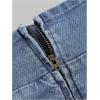 imageSOLY HUX Womens Denim Skirts Ruched High Waisted Side Drawstring Bodycon Mini Skirt Summer ClothesLight Wash