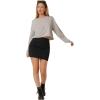 imageSOLY HUX Womens Elastic High Waist Bodycon Pencil Mini SkirtBlack
