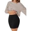 imageSOLY HUX Womens Elastic High Waist Bodycon Pencil Mini SkirtBlack