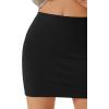 imageSOLY HUX Womens Elastic High Waist Bodycon Pencil Mini SkirtBlack