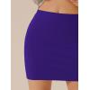 imageSOLY HUX Womens Elastic High Waist Bodycon Pencil Mini SkirtPure Royal Blue